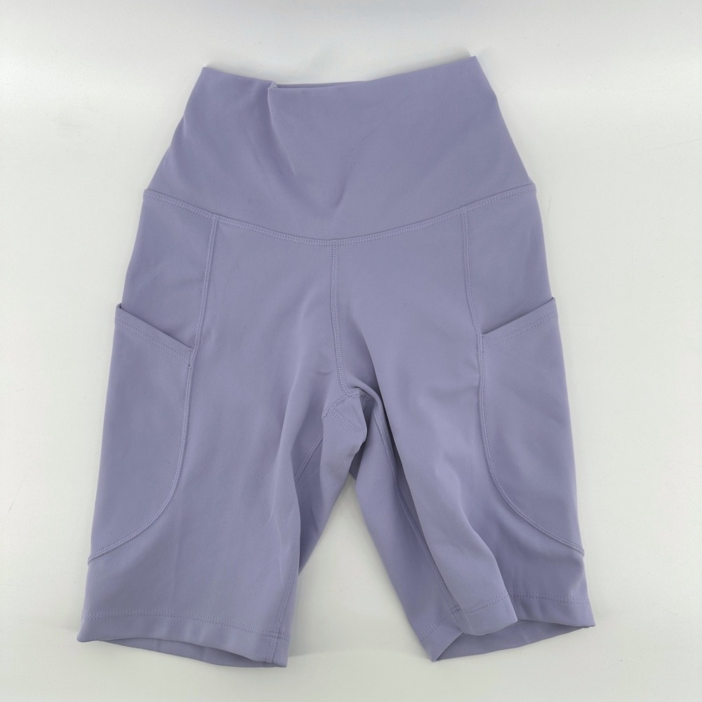Nike One Dri-FIT High Rise 8" Bike Shorts Lavender FZ6758-533 Womens XS NWT